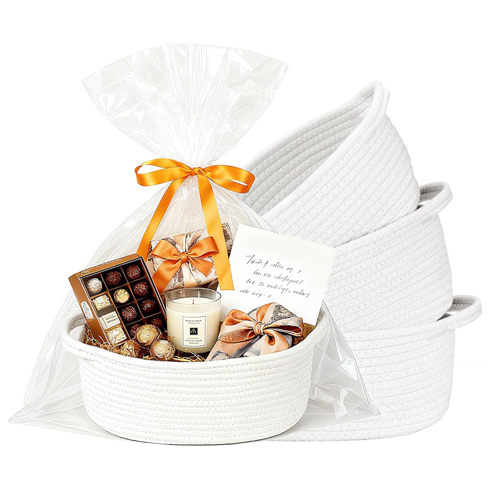 KCKLYY gift basket empty 4-pack ready for personalized gift presentation