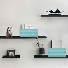 Kcldeci teal storage bin in closet for books and magazines.