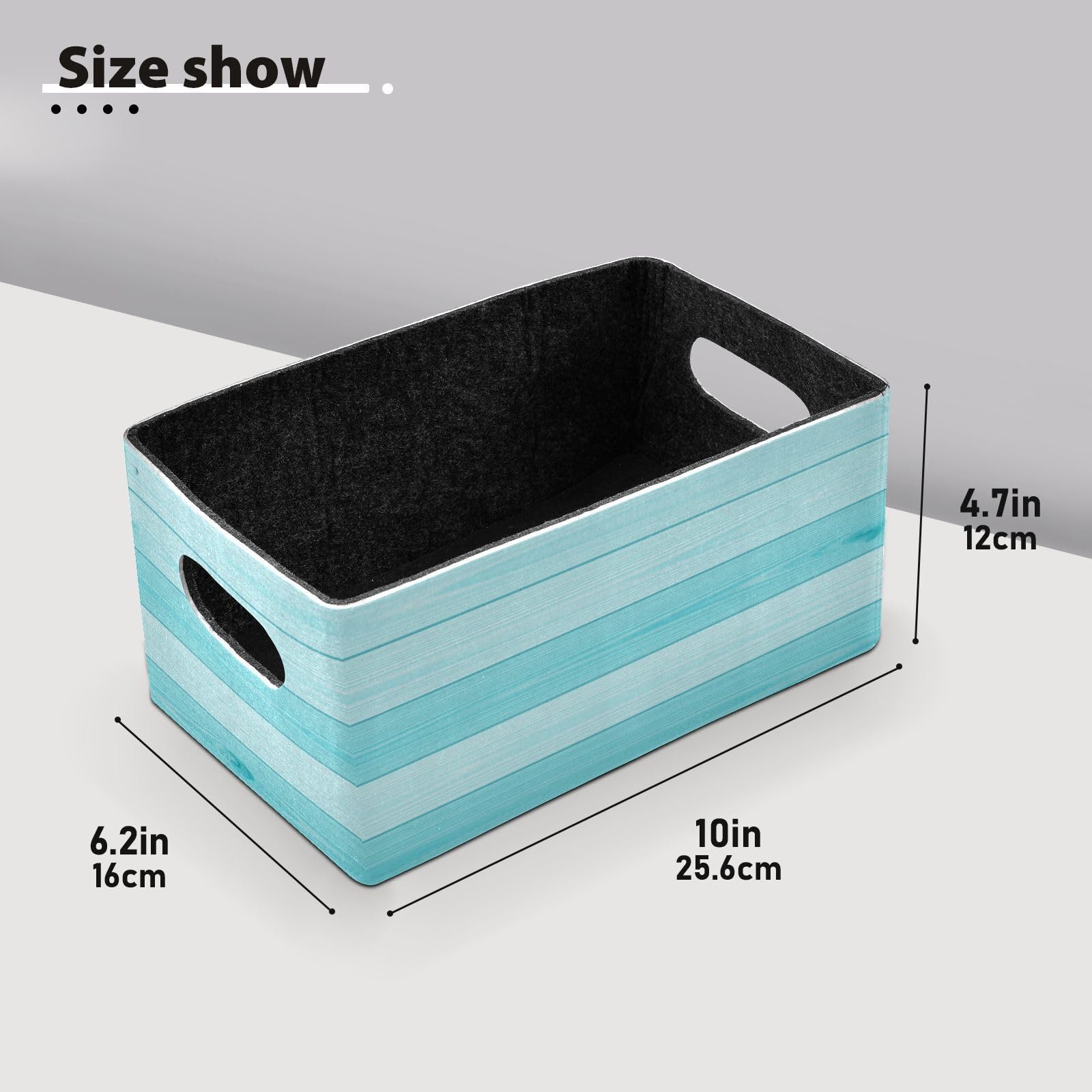 Kcldeci teal kids toy bin with playful pattern encourages tidy play.