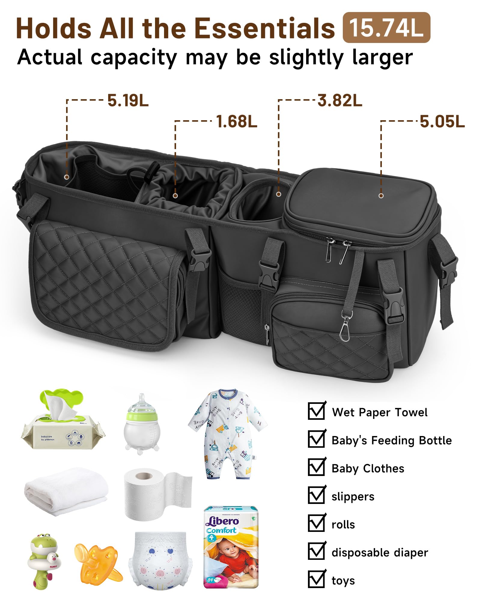kcross-stroller-organizer-modern-design-color-options adds style while staying practical.
