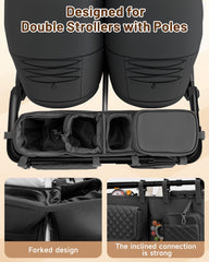 kcross-stroller-organizer-waterproof-material protects contents in wet weather and spills.