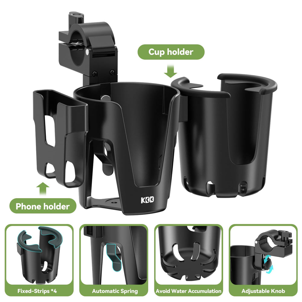KDD Stroller Cup Holder easy installation with screws ensures a steady setup