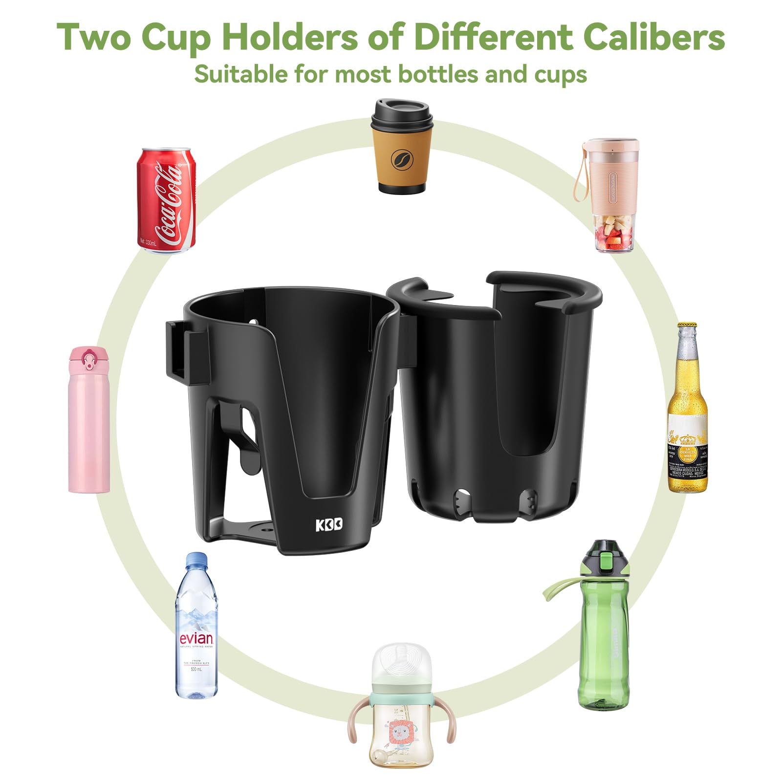 KDD Stroller Cup Holder removable bottle holder adds versatile carrying options