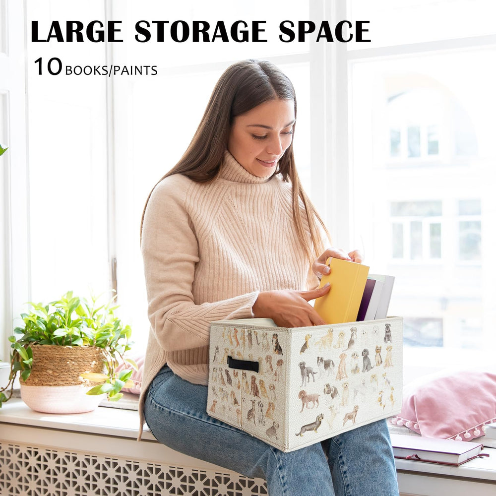 KDHTY storage basket collapsible design demonstrates space-saving convenience for travel and quick tidy.