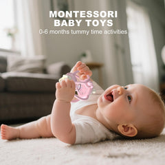 KDTOMOY pacifier-teether combo promotes soothing tactile exploration for 0-12 months.