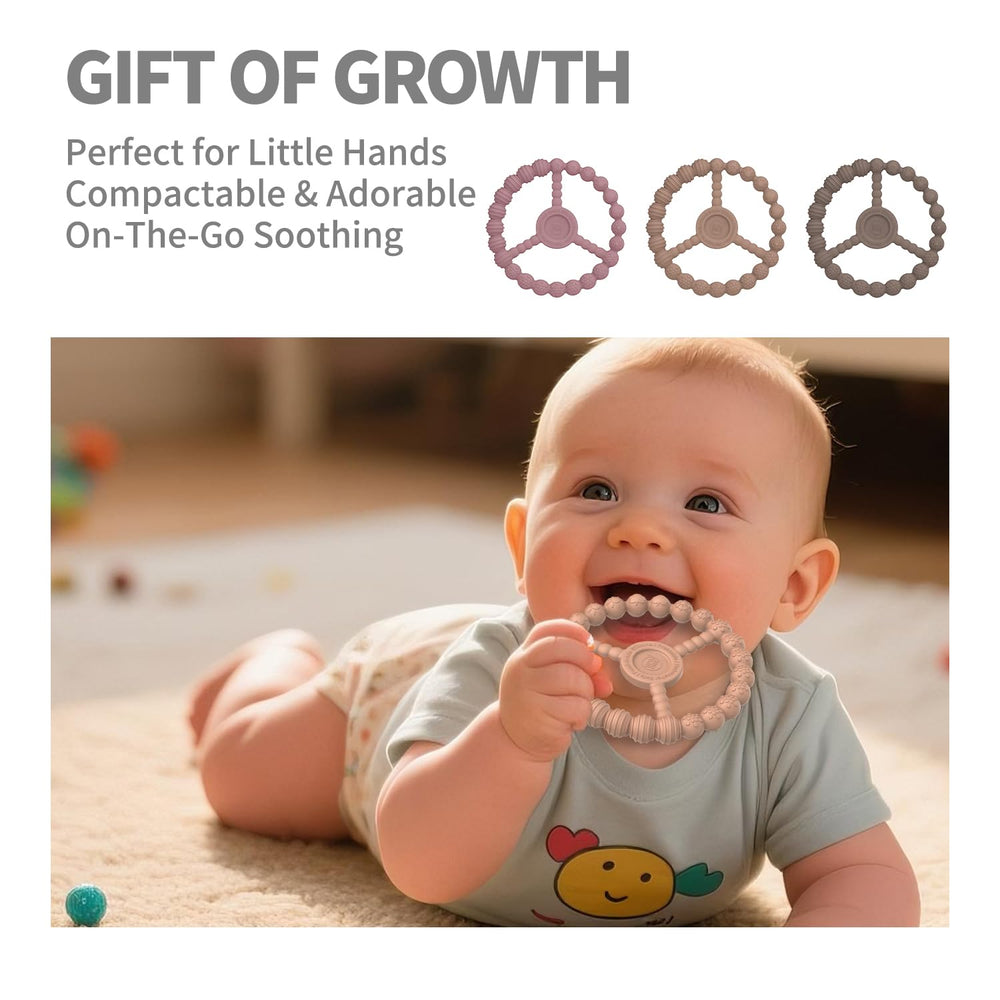 KDTOMOY silicone teether 3-pack with varied textures