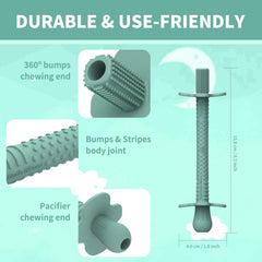 KDTOMOY textured teething tubes provide gum massage with bumps and stripes