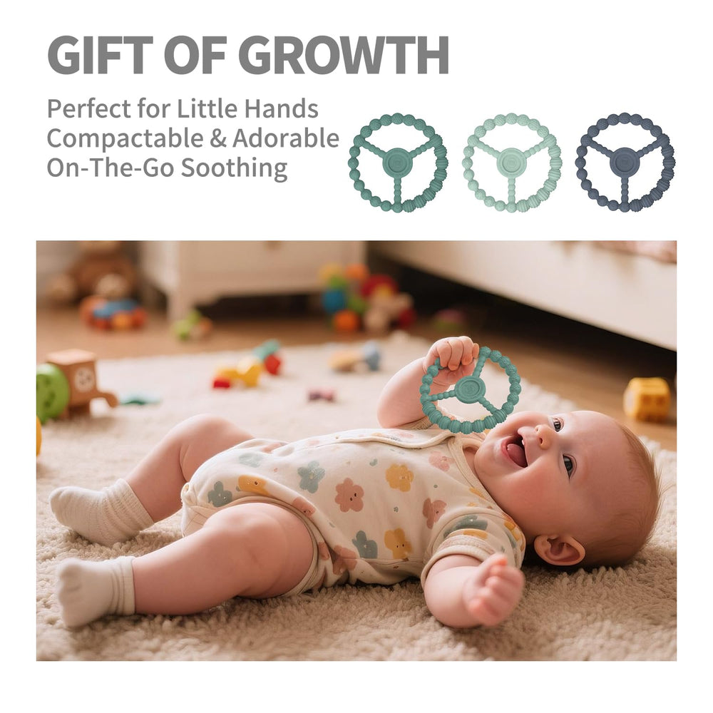 KDTOMOY stroller-clip teether illustrates on-the-go convenience for parents.