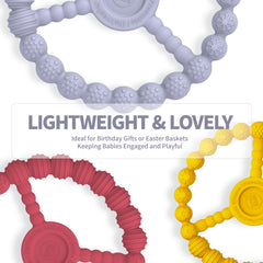 KDTOMOY teething rings closeup textures promote tactile development