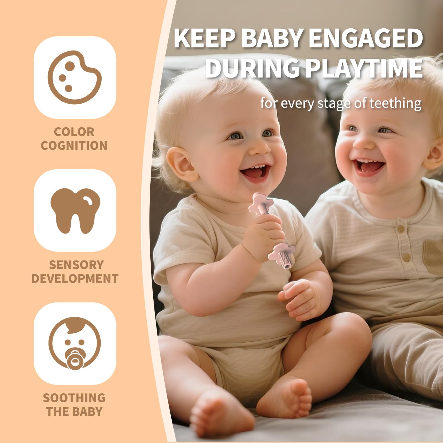 KDTOMOY anti-choking shield teething sticks highlight safety feature