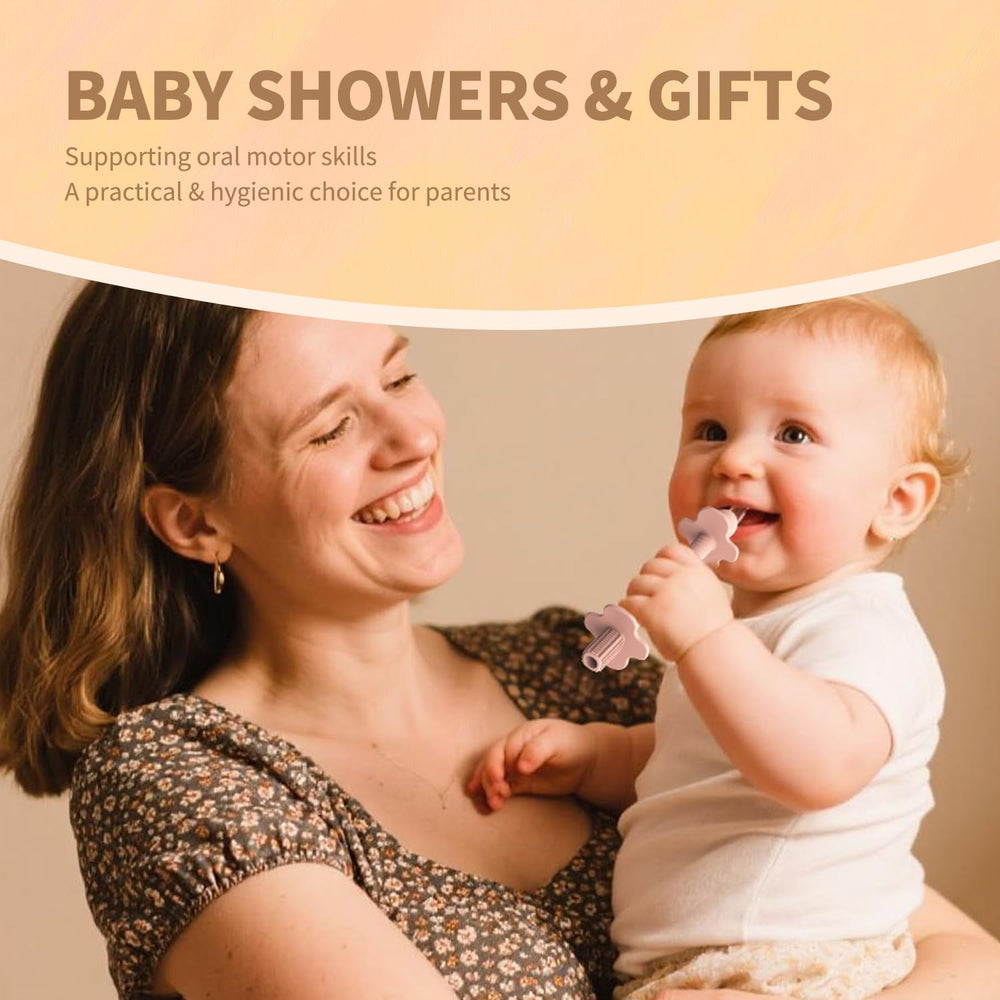 KDTOMOY teething tubes with bumps and stripes for gum massage