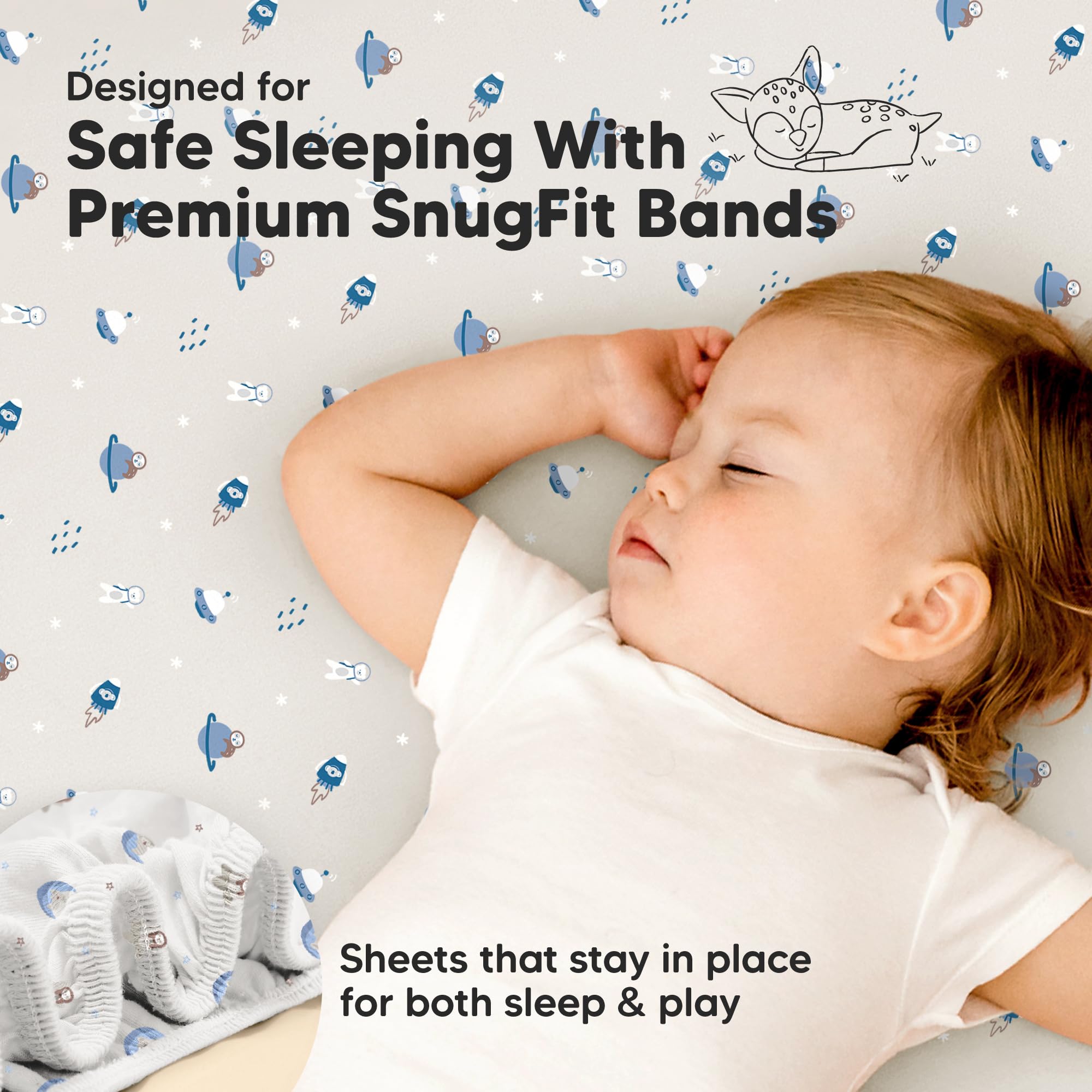KeaBabies-cosmo-neutral-design-bedding complements any nursery decor.
