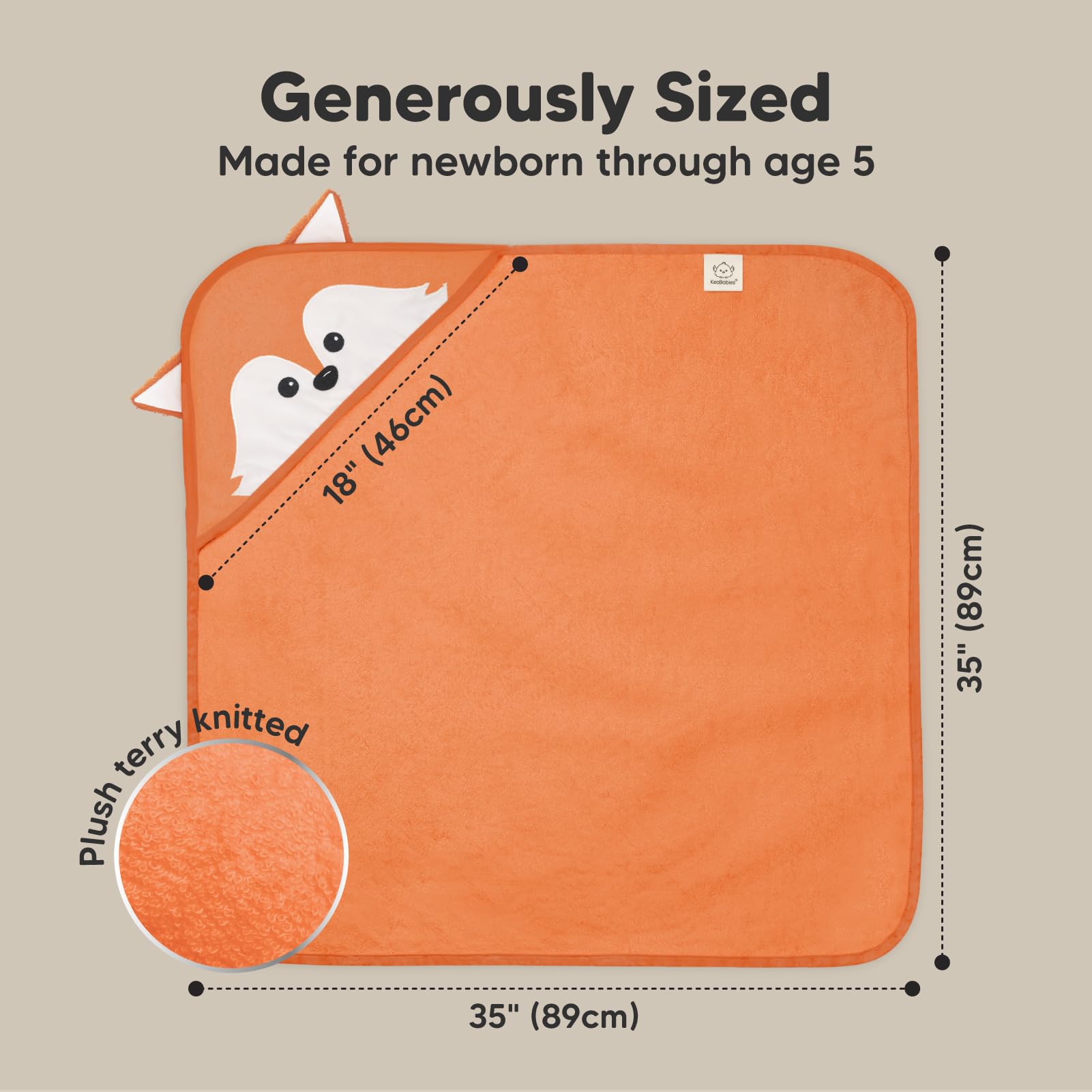 KeaBabies bamboo viscose fabric delivers plush softness and gentle touch.