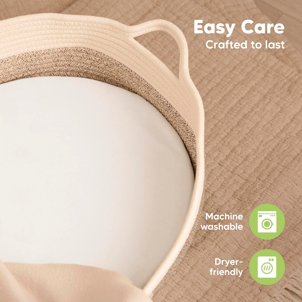 KeaBabies Isla sheet in dryer shows quick maintenance after spills.