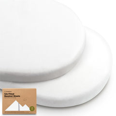 KeaBabies Isla bassinet sheet on a mattress shows breathable, comfy sleep.
