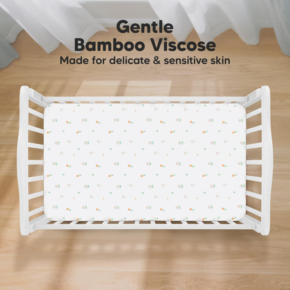 KeaBabies Wildflowers soft fabric closeup highlights breathable bamboo-derived material.