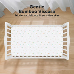 KeaBabies Wildflowers soft fabric closeup highlights breathable bamboo-derived material.