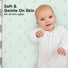 KeaBabies 2-pack crib sheets neutral print highlighting versatile baby room styling