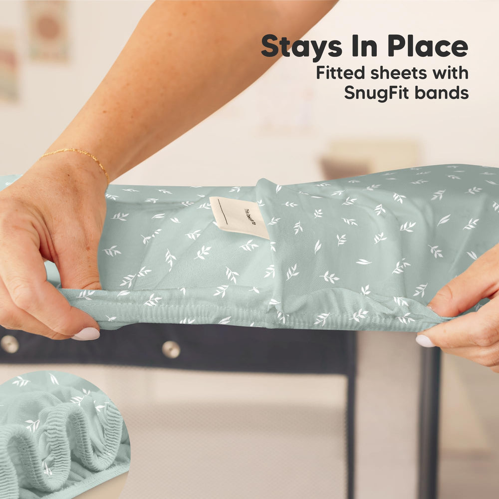KeaBabies 2-pack mini-crib-sheets durability and elastic secure fit.