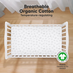 KeaBabies 52 x 28 inch crib sheet fit on standard mattresses for easy setup