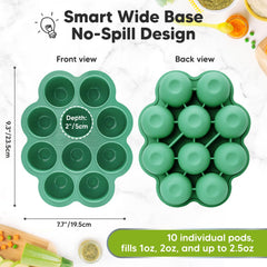 KeaBabies 2oz baby food cubes enable precise portions for quick meals