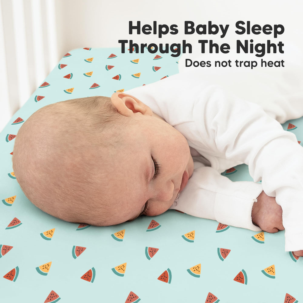 KeaBabies 2Pack crib sheets elastic band hidden keeps edges in place