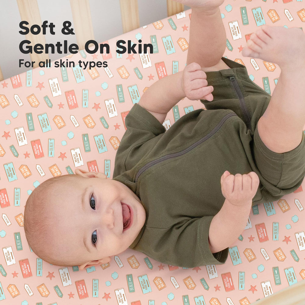 KeaBabies 2Pack crib sheets snugfit band ensures secure fit for safe sleep