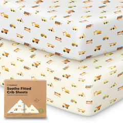 KeaBabies 2-pack organic crib sheets in soft jersey knit for gentle baby skin.