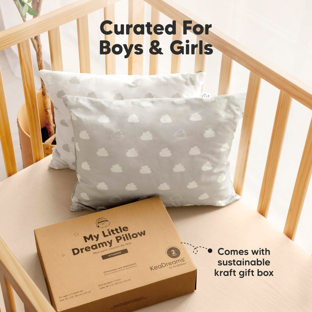 KeaBabies 2-pack product label close-up highlights materials for toddlers