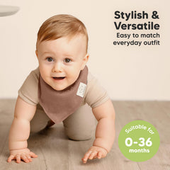 KeaBabies 3-stage-snaps adjustable-fit bibs grow with your baby for extended use.