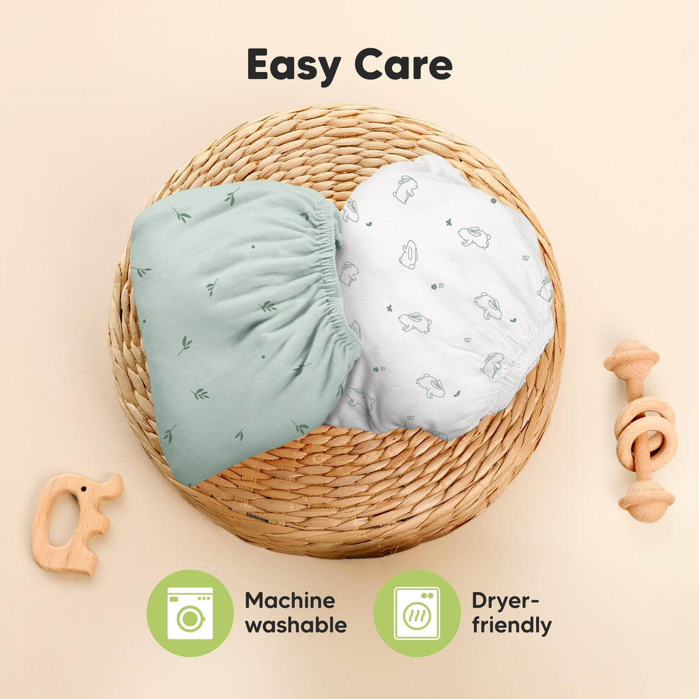 KeaBabies-38x26-pack-n-play-size shown on standard playard, giving accurate fit.