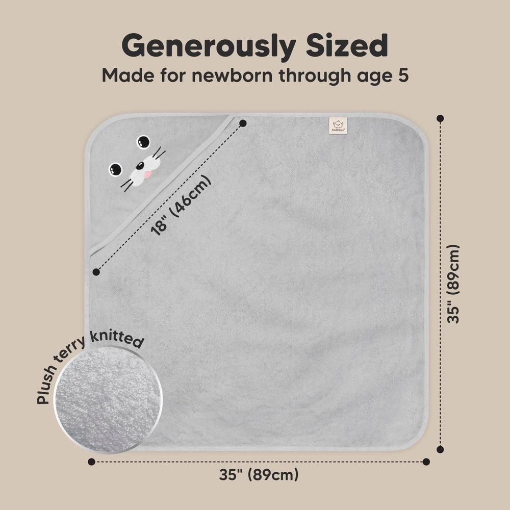 KeaBabies 500gsm towel provides plush thickness and warmth
