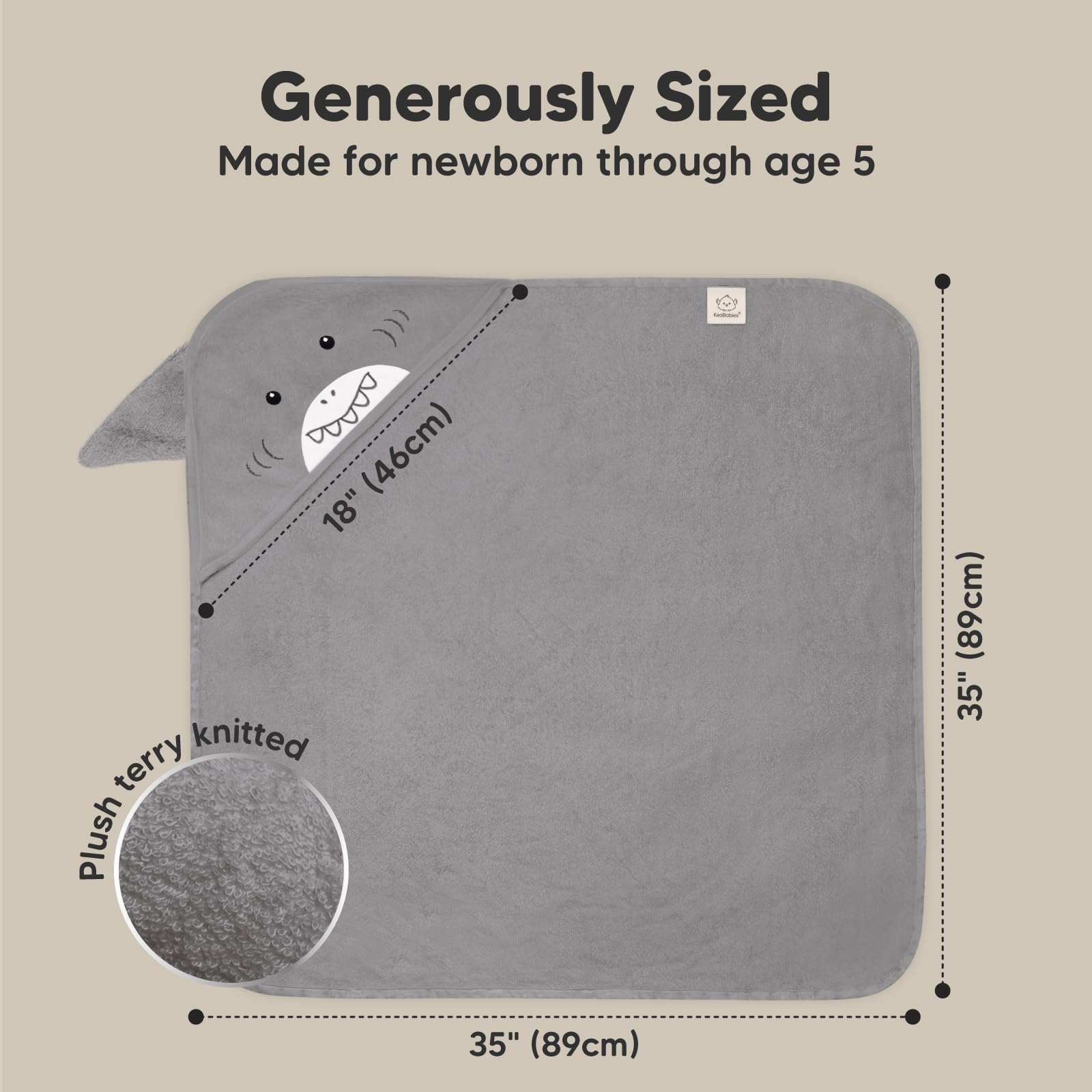 KeaBabies 500gsm-towel-thick-soft delivers extra plushness after baths