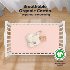 KeaBabies 52x28 crib mattress fit ensures snug, safe sleep.