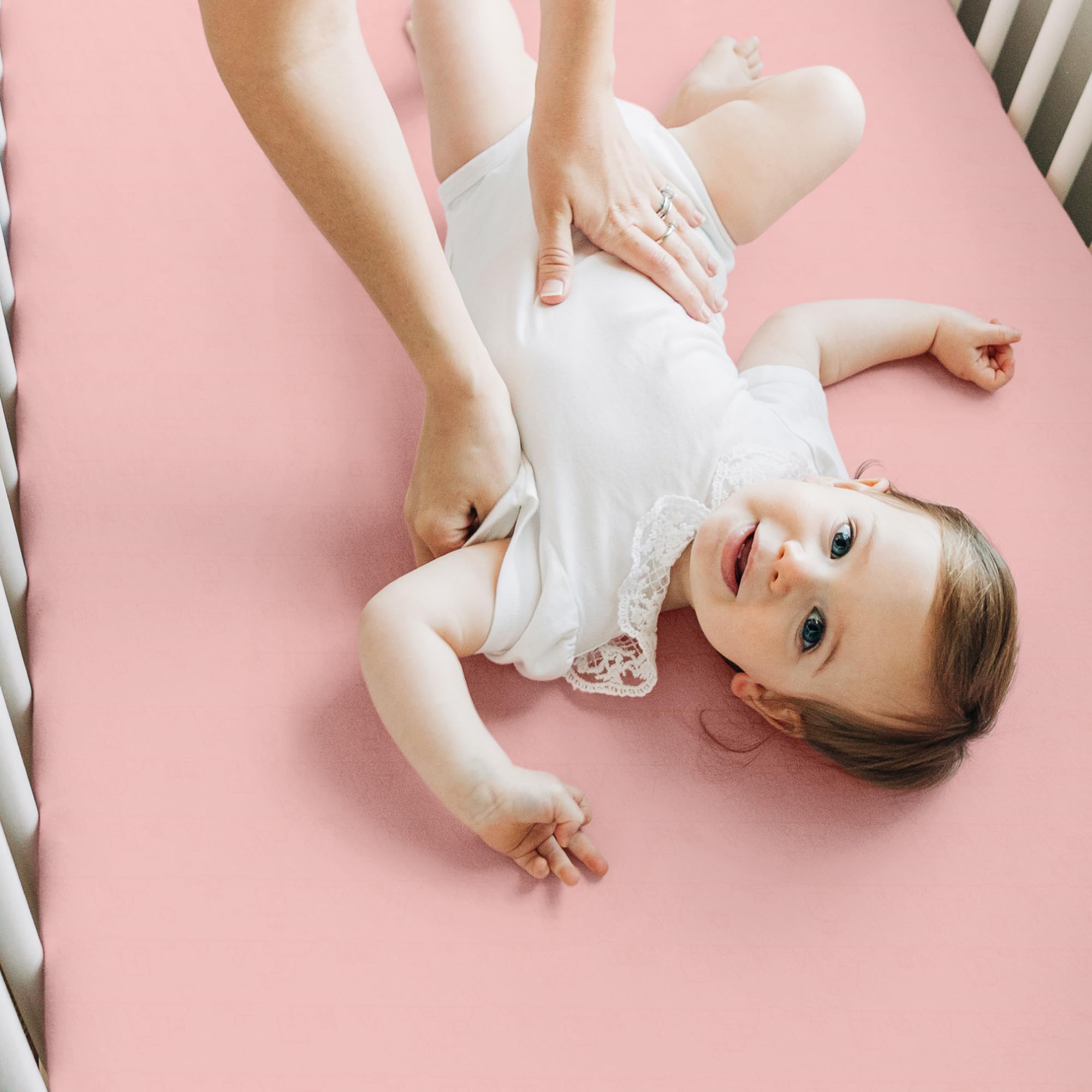 KeaBabies 52x28 standard crib fit on a typical crib mattress