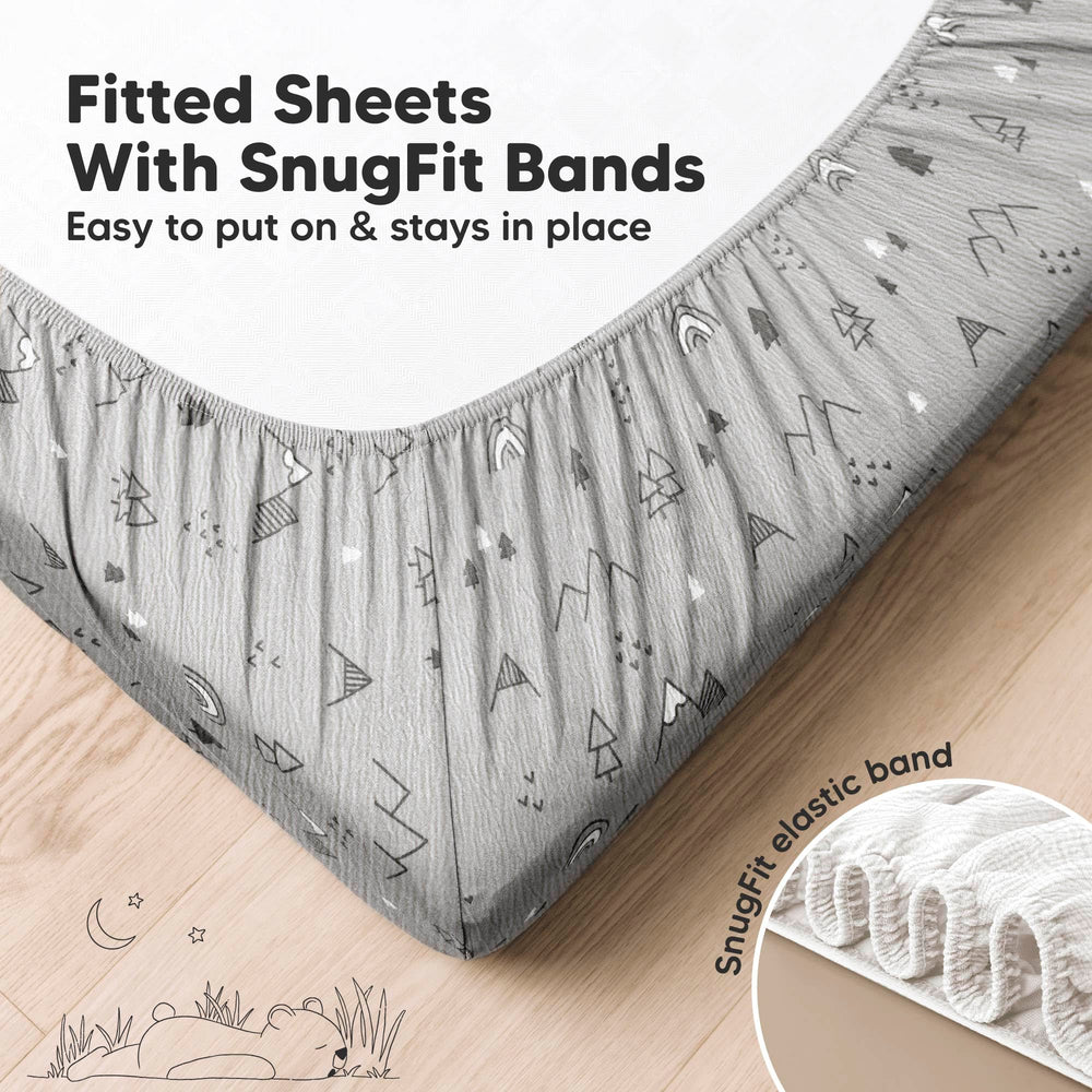 KeaBabies 52x28 crib sheets provide a neat fit for standard cribs.