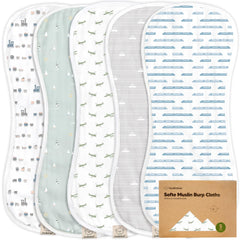 KeaBabies burp cloths 21x10 inches for secure shoulder coverage and mess protection.