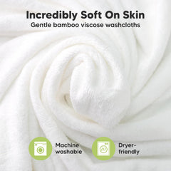 KeaBabies washcloths soft texture closeup, ultra-soft bamboo viscose feels cozy.