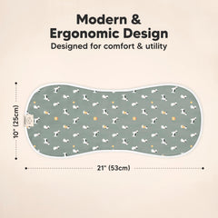 KeaBabies 8-layer bamboo-viscose burp cloth demonstrates high absorbency for quick mess containment.