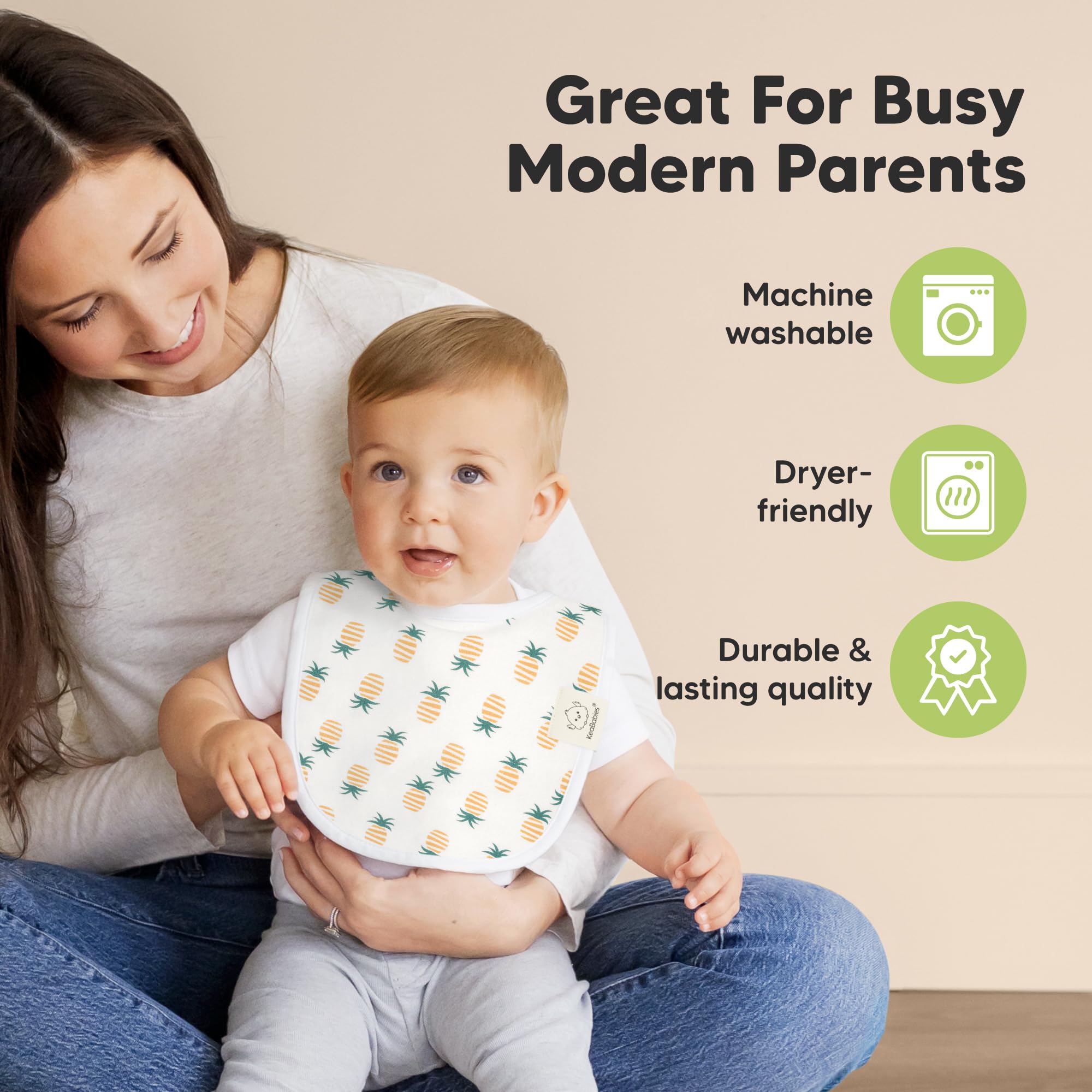 KeaBabies Countryside three-size range image suggests newborn to 24 months fit.