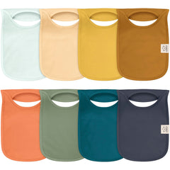 KeaBabies 8-pack bibs in assorted colors protect outfits from daily messes.