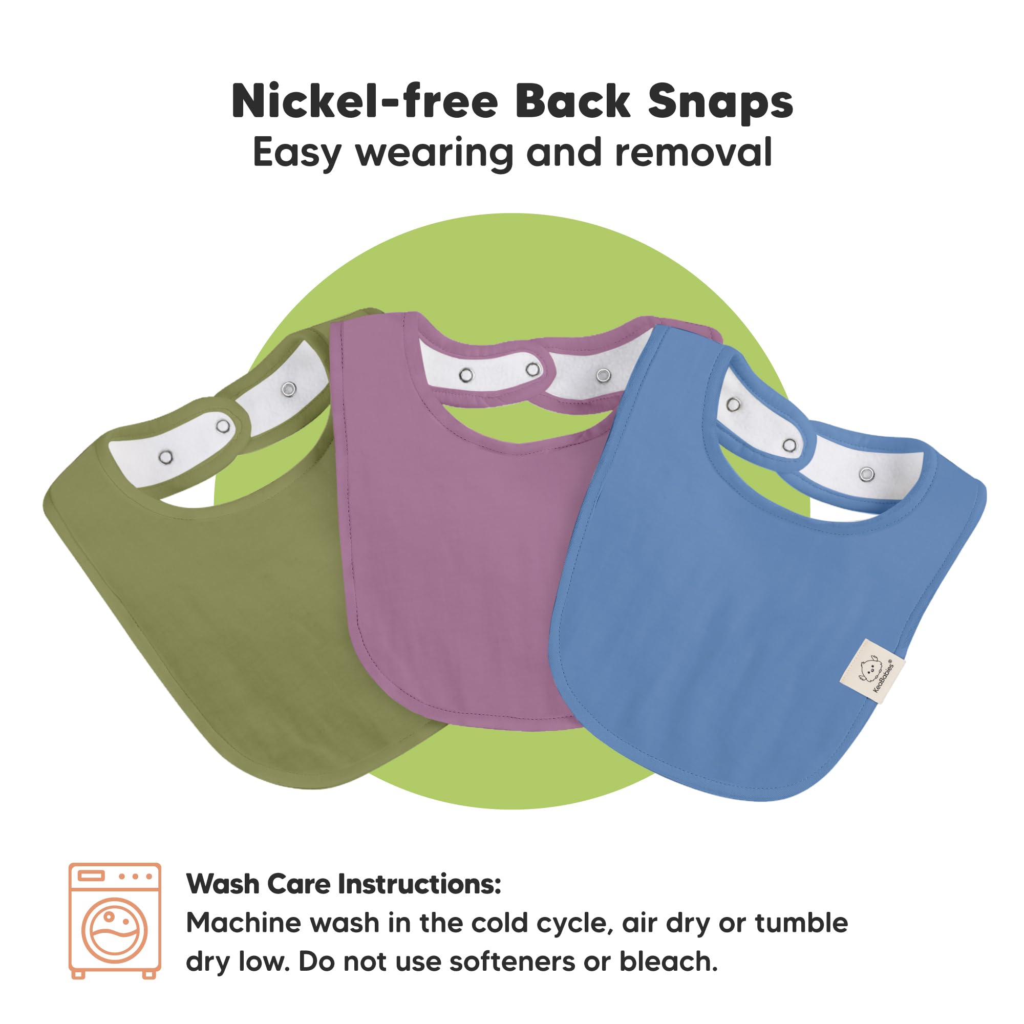 KeaBabies 8-pack ready for newborns to toddlers with easy-clean care.