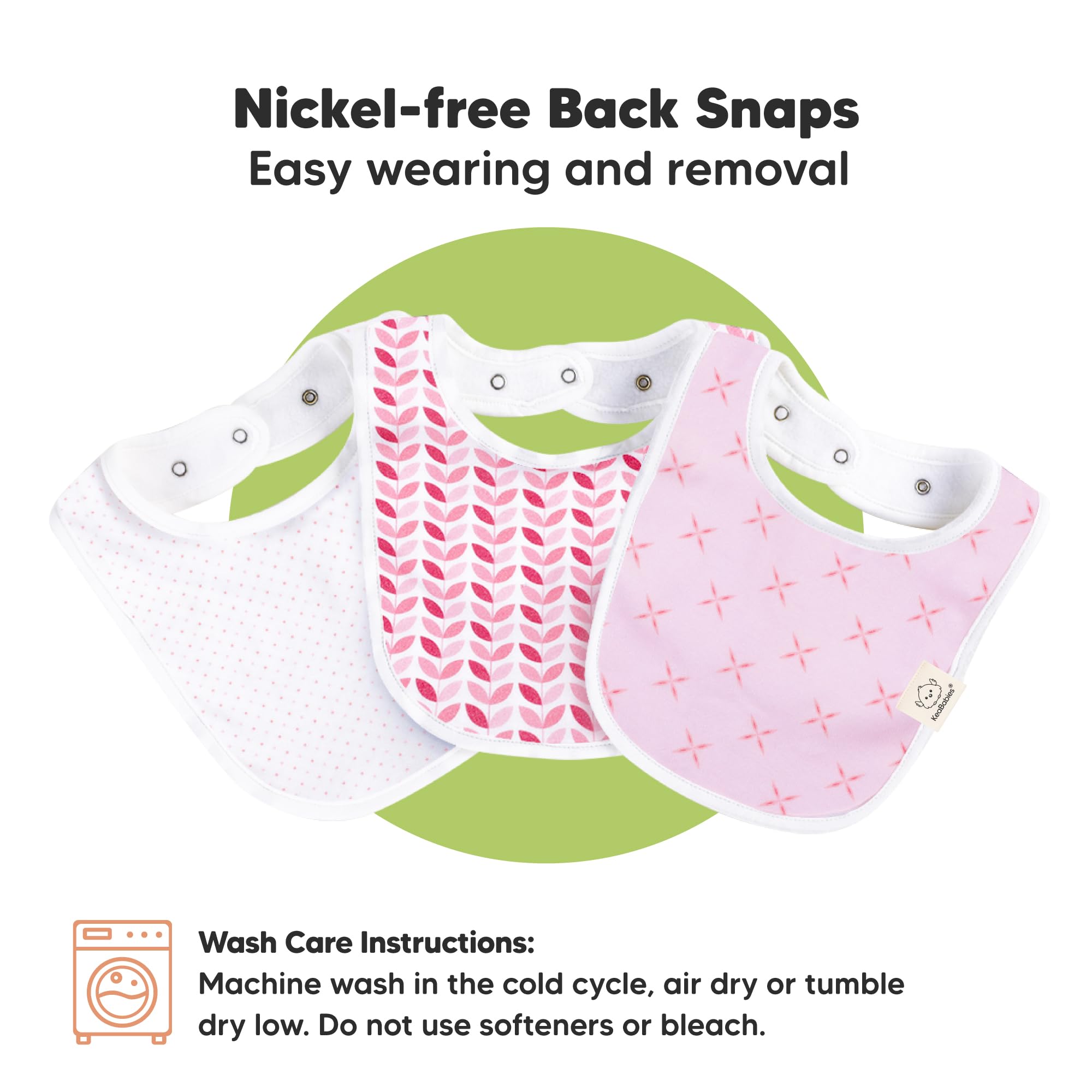 KeaBabies 8-pack bib variety styles suitable for any outfit