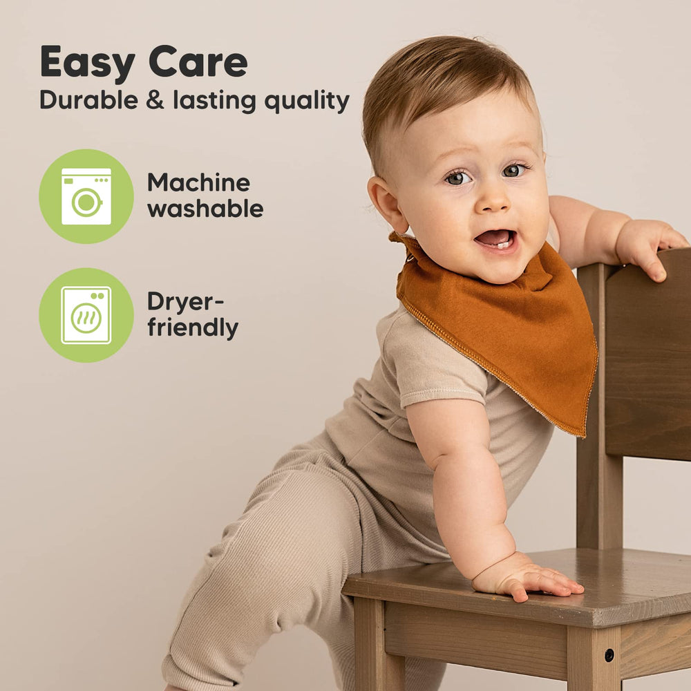 KeaBabies 8-pack bandana bibs nickel-free snaps provide adjustable fit