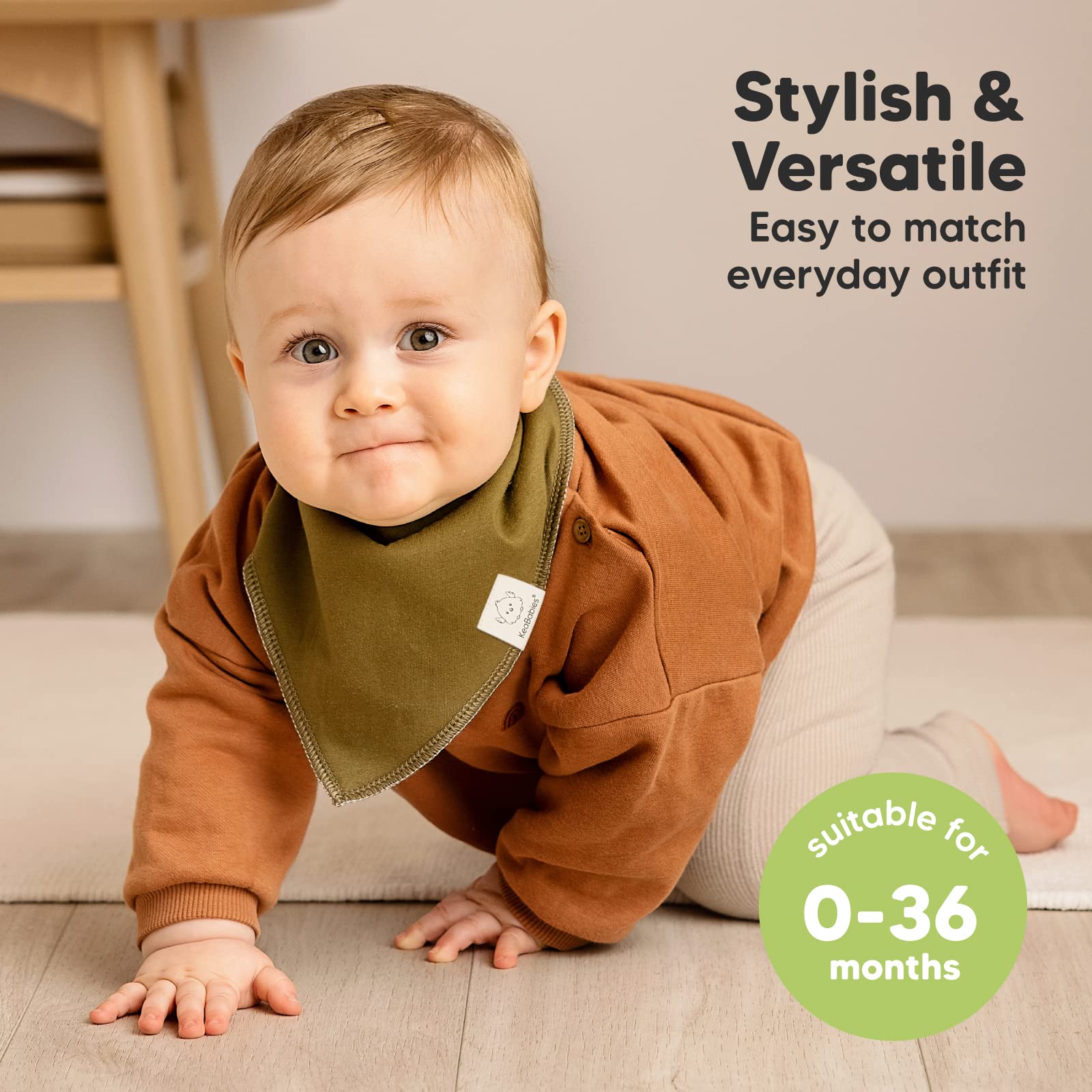 KeaBabies 8-pack bandana bibs teething session capture drool-friendly coverage