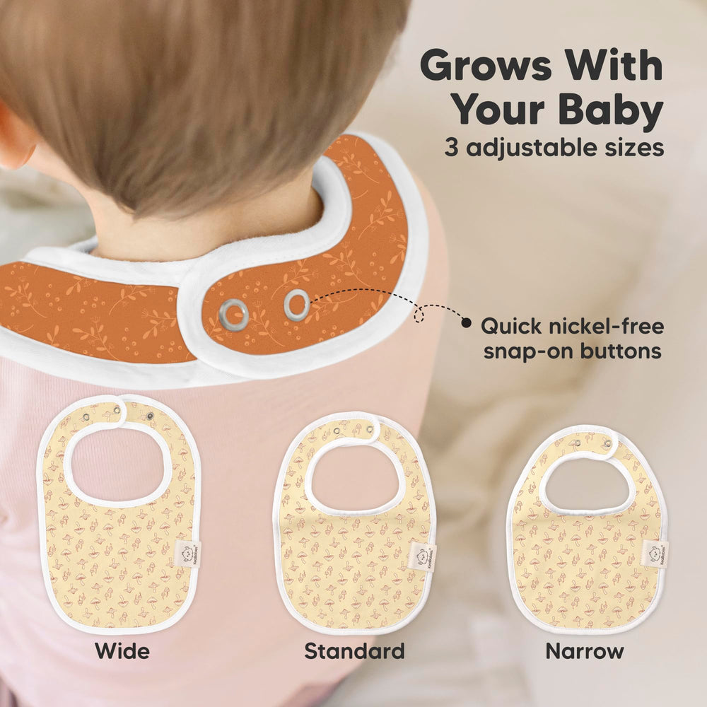 KeaBabies 8-pack closeup fabric highlights soft organic cotton and breathable comfort.