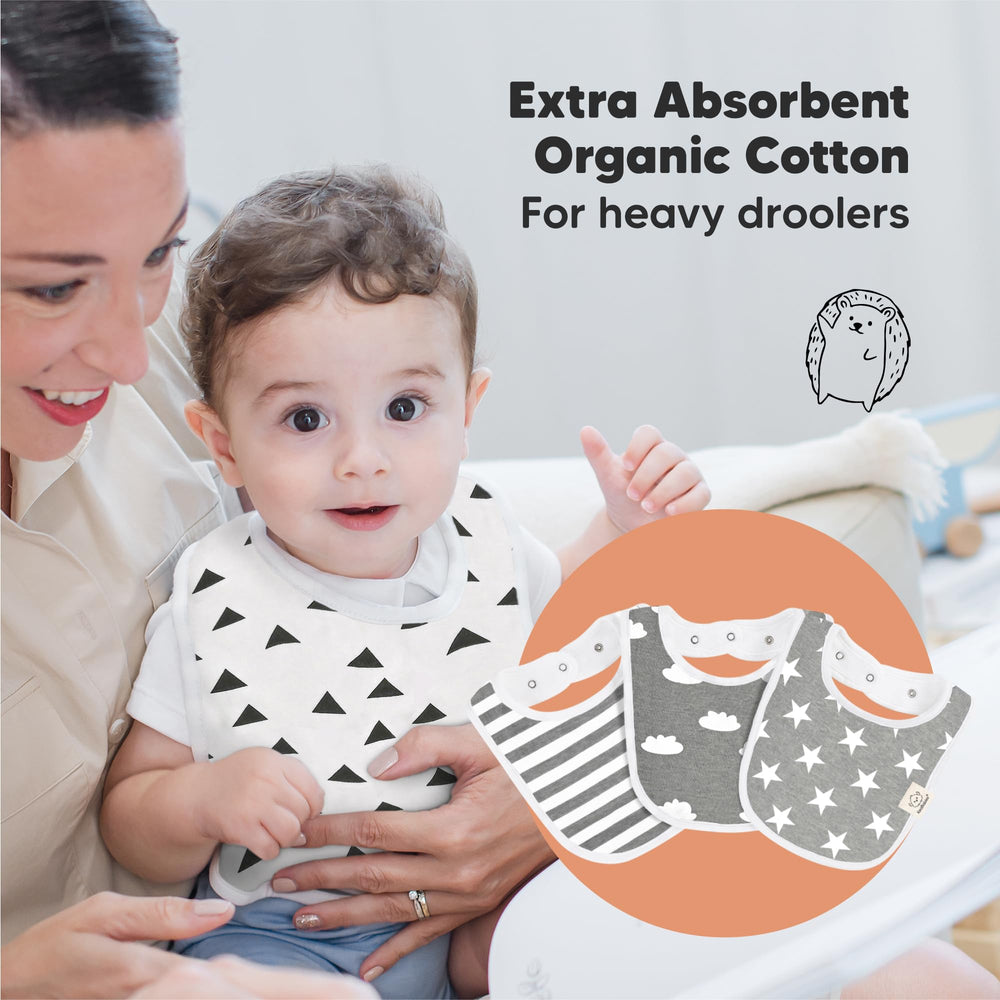 KeaBabies bib full-coverage design protecting outfits during meals and teething
