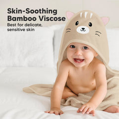 KeaBabies hooded towel 3x absorbent for quick drying after bath