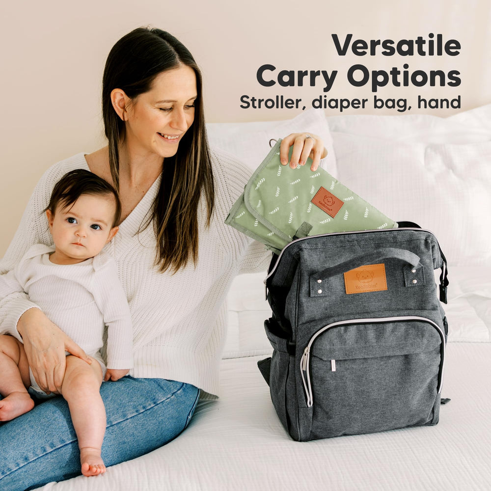 KeaBabies Acacia large changing area measures 59x53 cm for comfortable diapering.