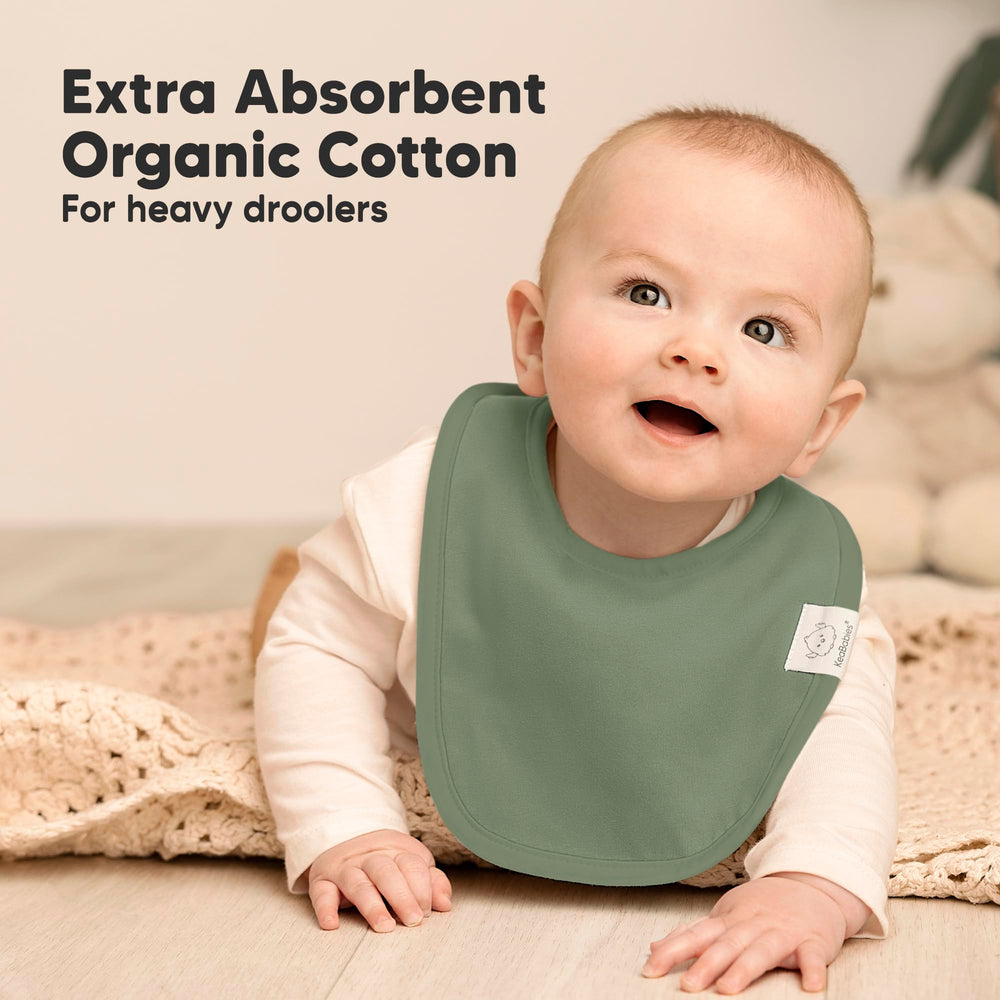 KeaBabies adjustable nickel-free snaps demonstrate secure, comfy fit for growing babies.